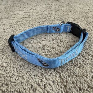 Tennessee Titans Double-Sided Blue NFL Large 1” Dog Pet Collar